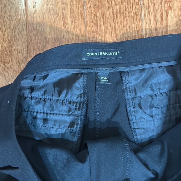 COUNTERPARTS BLACK WOMEN PATS STRAIY WIDE LEGS IN SIZE 10 p - Picture 2 of 6